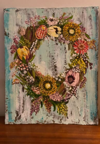 Sip and Paint a Native Flower Wreath