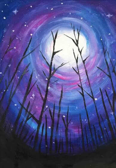 Sip and Paint a Purple Night