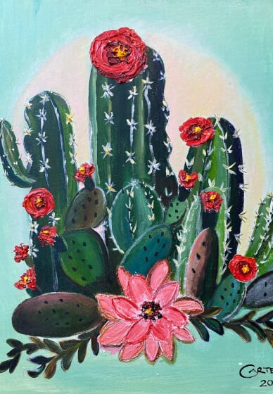 Sip and Paint a Sacred Retro Cactus