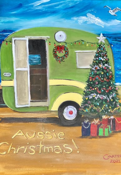 Sip and Paint an Aussie Christmas at the Beach