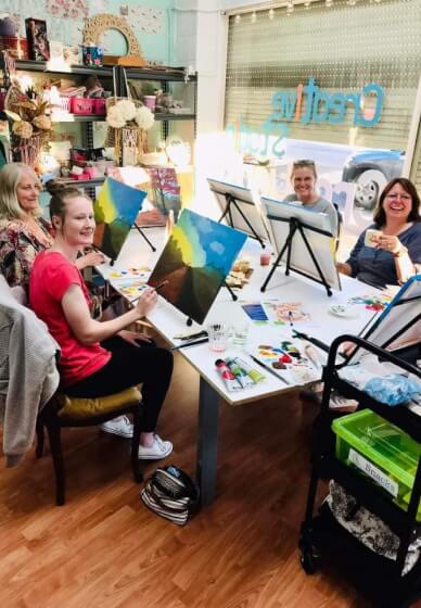 Sip and Paint Class at Magpie Springs Winery