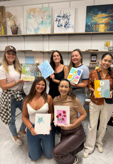 Sip and Paint Class: Creative Freedom on Canvas