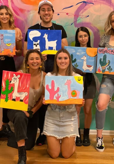 Sip and Paint Class: Loveable Llamas