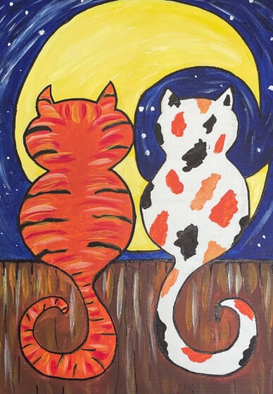 Sip and Paint Class: Night Cats