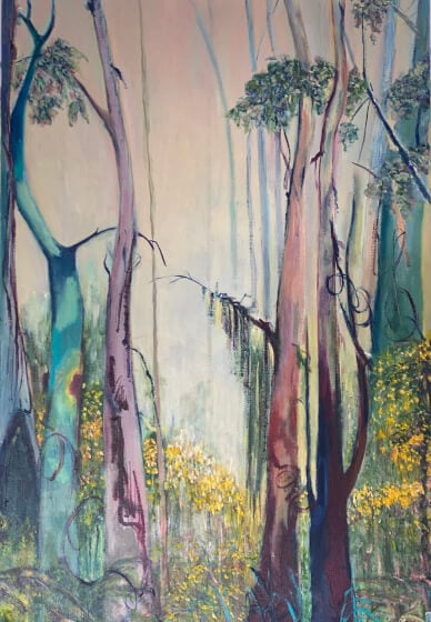 Sip and Paint Class with Paella: Ghost Gums in the Mist