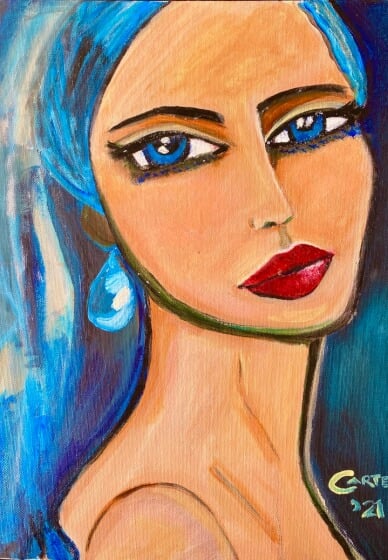 Sip and Paint Senorita with a Pearl Earring