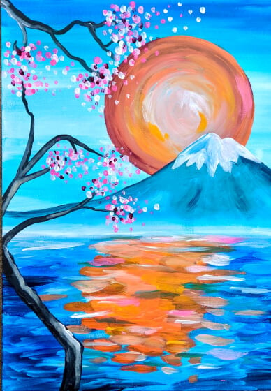 Sip and Paint the Fuji Mountain