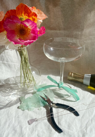 Sip and Sea Glass Jewellery or Artwork Workshop