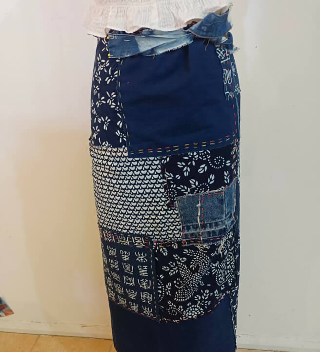 Slow Stitch Patchwork Wrap Skirt Workshop