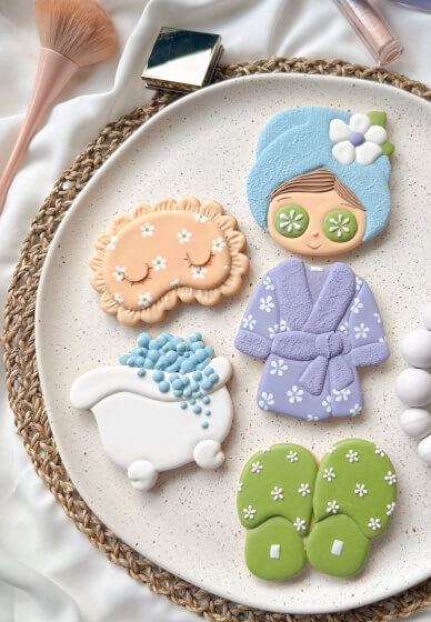 Spa Themed Royal Icing Cookie Class