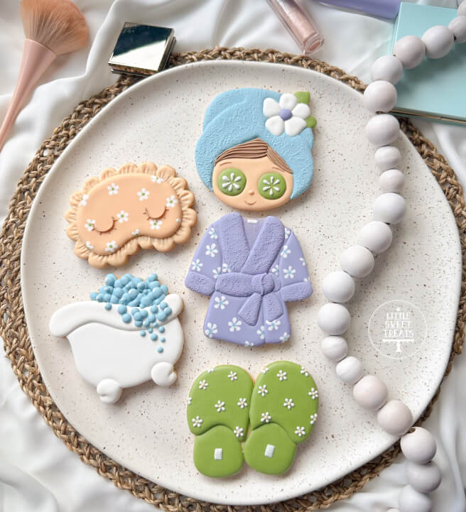 Spa Themed Royal Icing Cookie Class