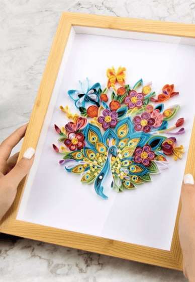 Spring Peacock Paper Quilling Craft Kit