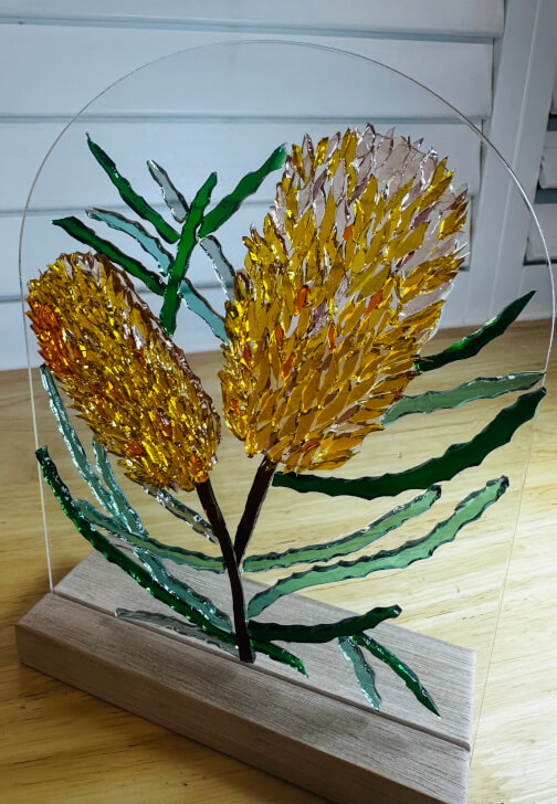 Stained Glass Mosaic Class: Beautiful Banksias