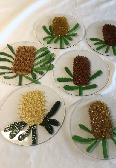 Stained Glass Mosaic Class: Beautiful Banksias