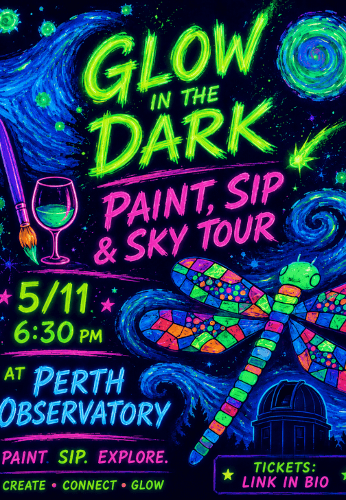 Starry Night Dragonfly Glow in the Dark Paint, Sip &Sky Tour