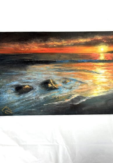 Step-by-Step Acrylic Painting Workshop: Seascape Sunset