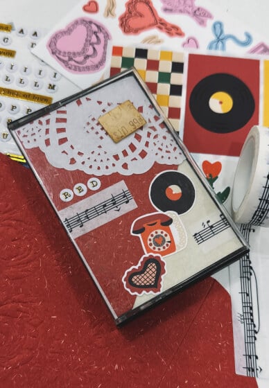 Stick N Sip Class: Cassette Collage Mixtape Case