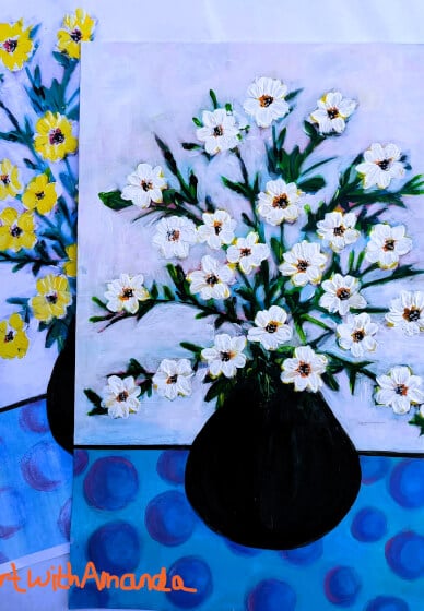 Summer Blossom - Acrylic Painting Class for Kids and Adults