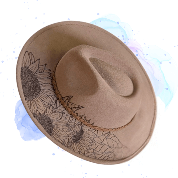 Sunflowers and Leaves Hat Burning at Home Kit with Burner