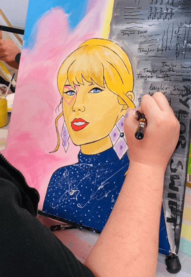 Taylor Swift Paint and Sip Workshop