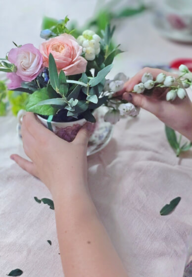 Teacup Posies with Mum and Morning Tea