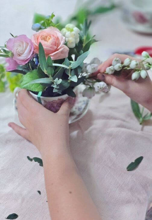 Teacup Posies with Mum and Morning Tea