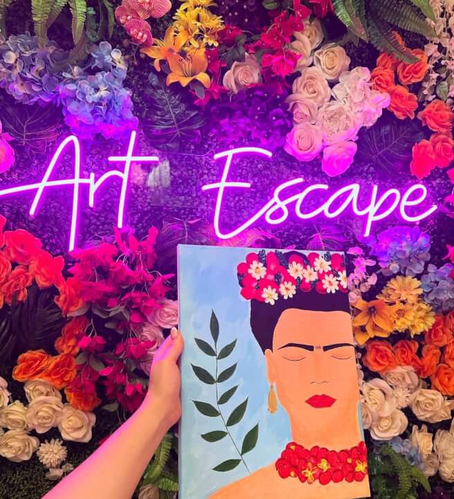 Frida Kahlo Textured Canvas Art Workshop