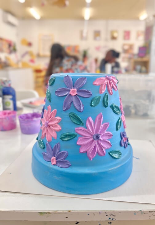 Textured Flower Plant Pots Workshop