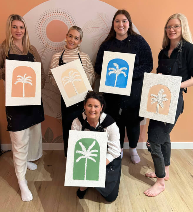 Textured Paint and Sip Class