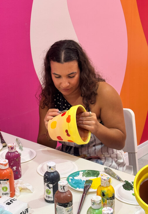 Textured Paint and Sip Class - Plant Pot Edition