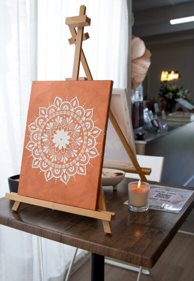 Textured Stencil Art Class