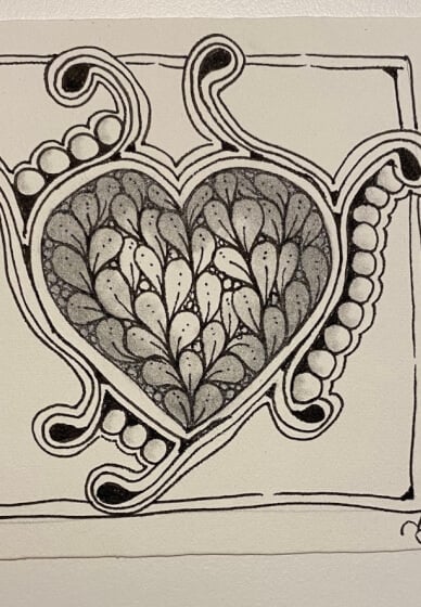 The Lonely Arts Club: Zentangle® Hearts