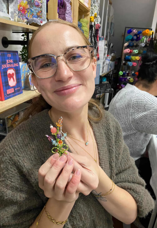 Tiny Beaded Flower Bouquet Workshop