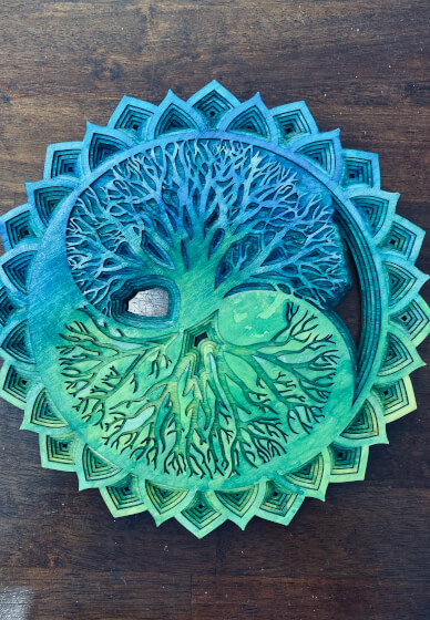 Tree of Life Wood Pigment Painting Art Workshop