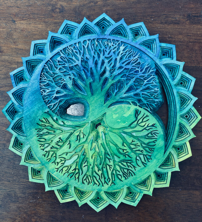 Tree of Life Wood Pigment Painting Art Workshop