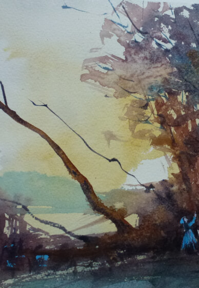 Trees in Watercolour Workshop with Maxine Wade