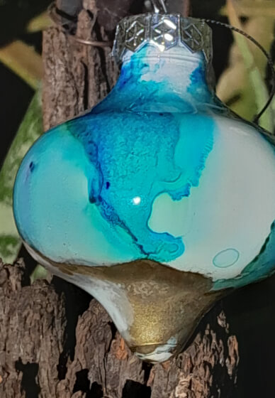 Unique Mixed Media Christmas Baubles Ornaments