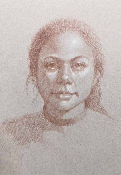 Untutored Life Model Portrait Drawing Experience