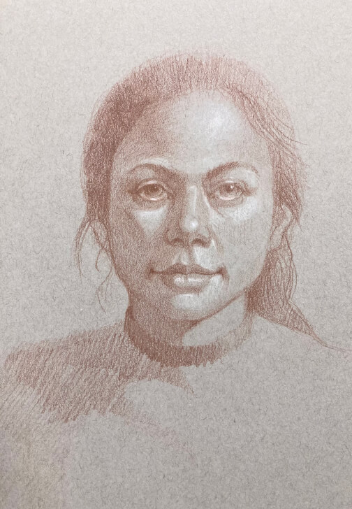 Untutored Life Model Portrait Drawing Experience