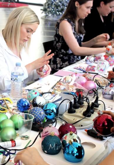 Upcycled Christmas Bauble Decorating Class