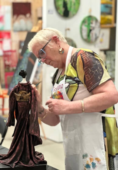 Upcycled Fabric Sculpture Class: Standing Figurine