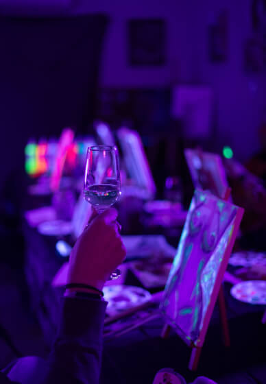 UV Neon Paint and Sip Party Workshop