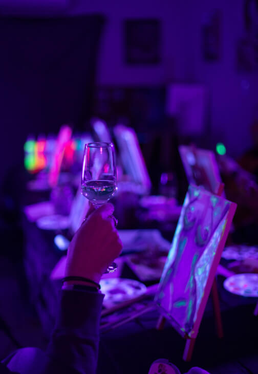 UV Neon Paint and Sip Party Workshop