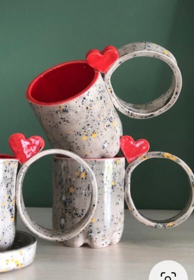 Valentine Pottery Cup, Make Your Own Valentine's Cup