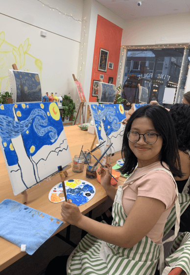 Van Gogh's Starry Night Guided Paint and Sip Class