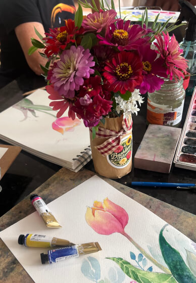 Watercolour Flower Painting Workshop for Beginners