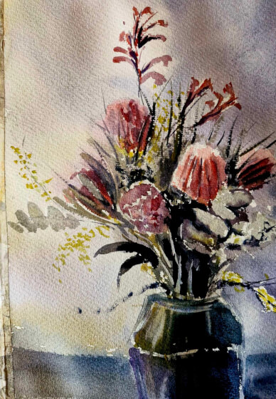 Watercolour from Life Art Workshop: Flowing Flowers