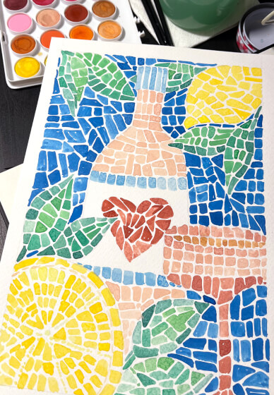 Watercolour Mosaic Workshop