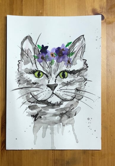 Watercolour Painting Class: Creative Cats