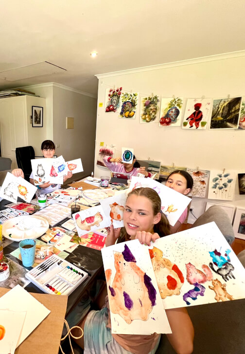 Watercolour Painting Class for Kids: Cats and Kittens